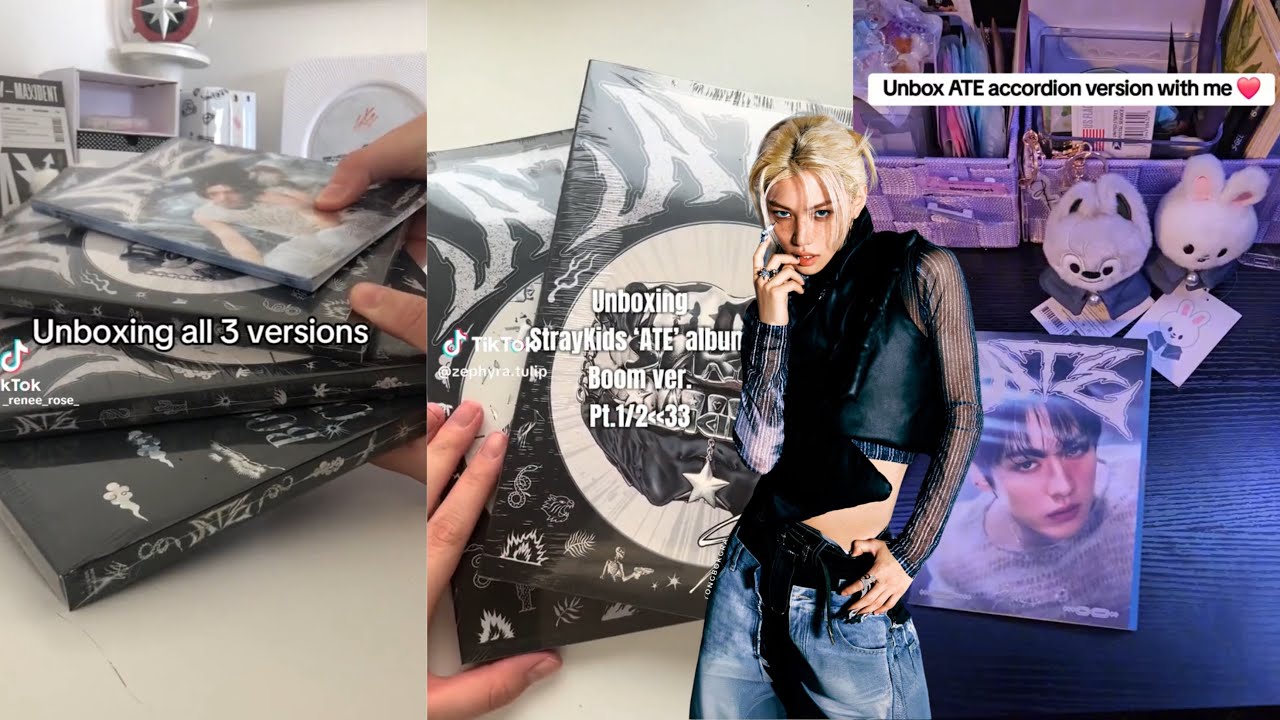 STRAY KIDS ATE album unboxing tiktok compilation