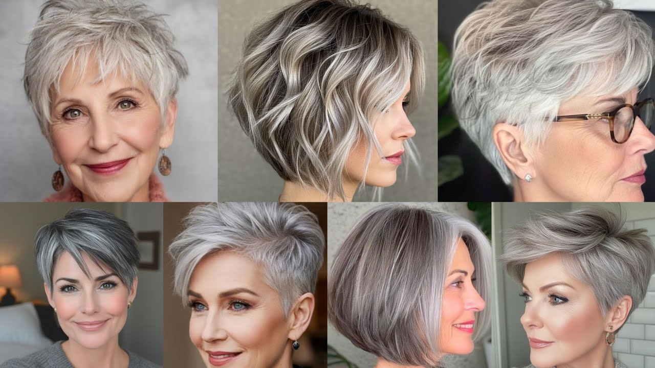 ✨ Silver Chic | Модные идеи коротких седых волос для современного и уверенного образа