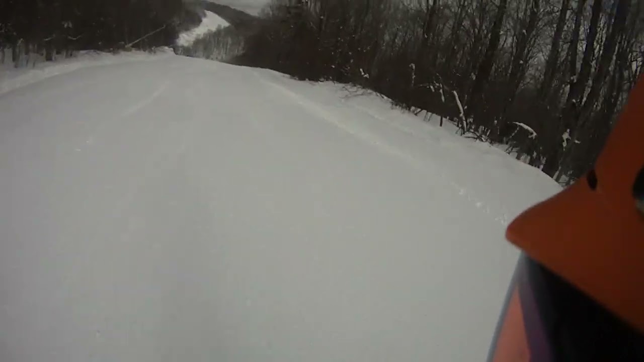 02/24/26 The Big Man skiing Snow Bowl Alley to Snow Bowl chair.