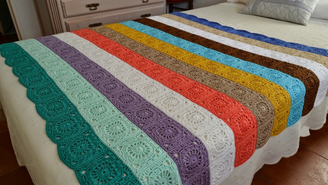 CUBRE CAMA MODERRNOS TEJIDOS EN CROCHCET