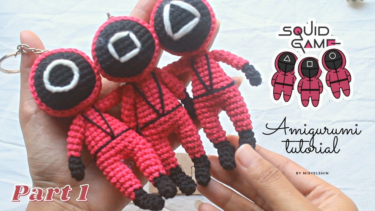 amigurumi squid game pink soldier part 1