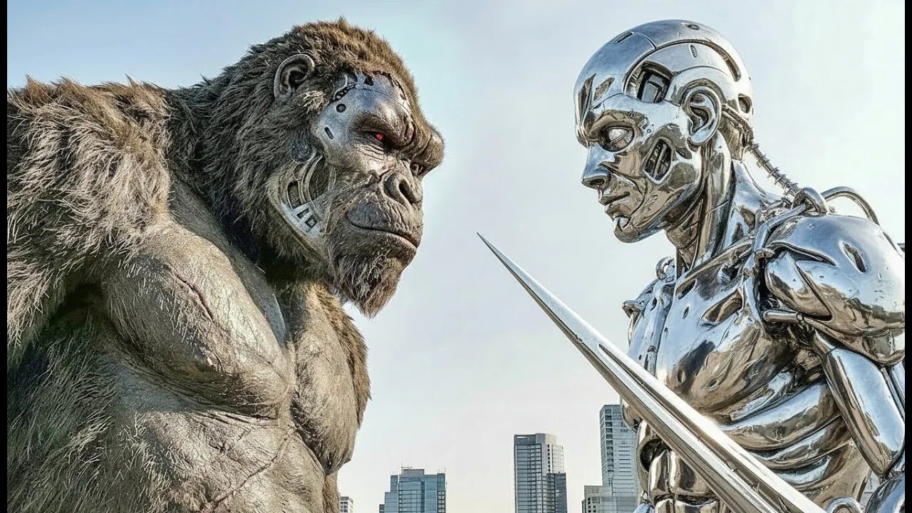 Kong Cyborg vs T-1000 Liquid Metal - The Battle of Steel Titans