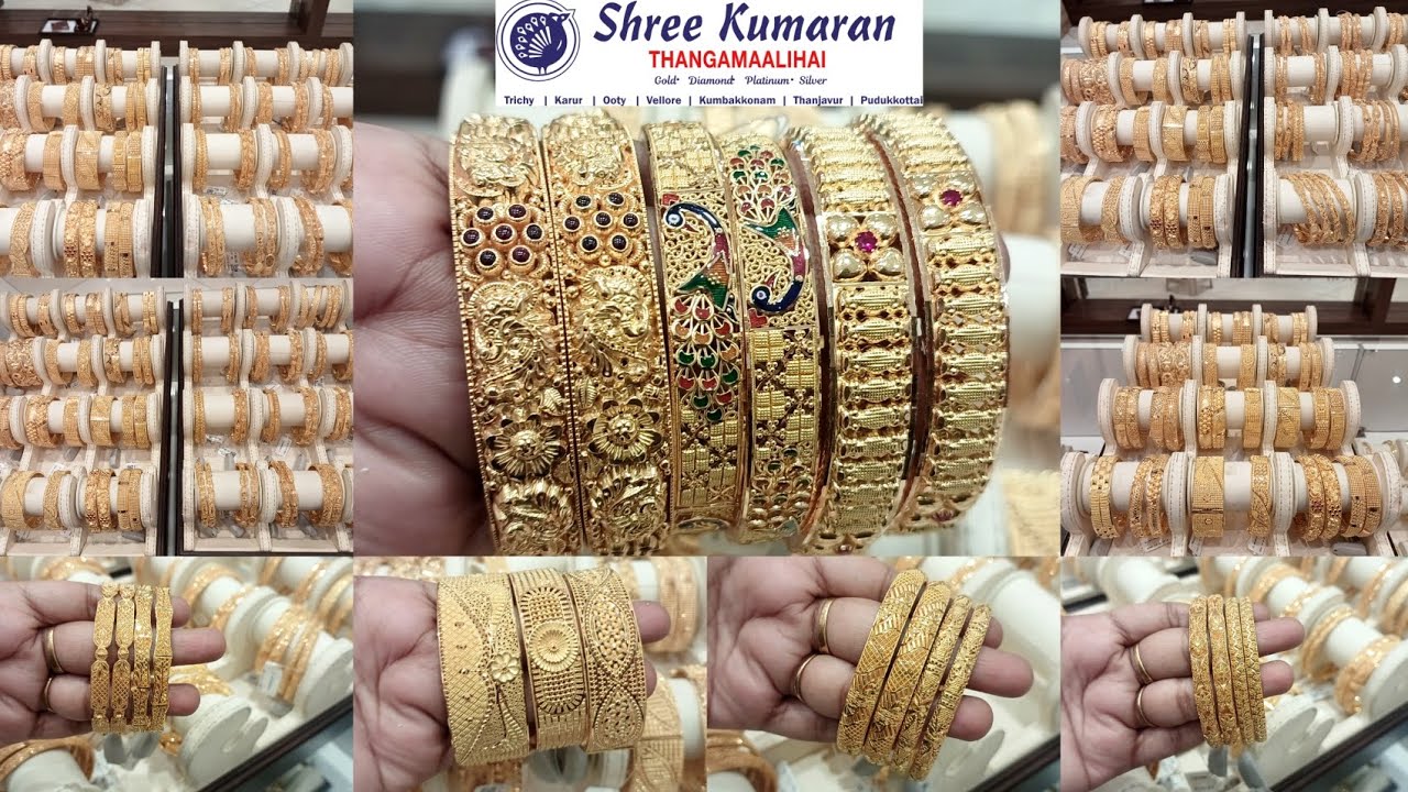 Sree Kumaran Thangamaaligai Functionwear Fancy Gold Bangles & Kada Bangles