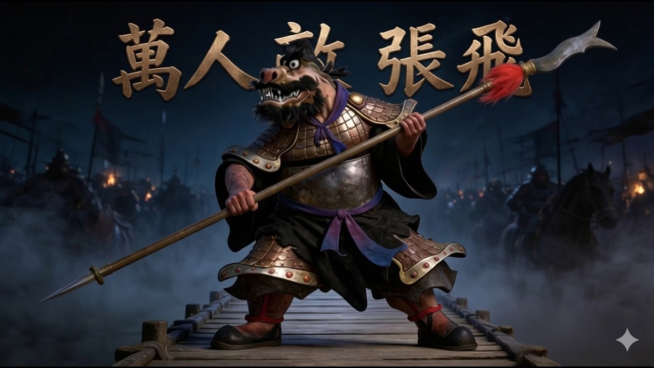 舊版：三國最狂瞬間：張飛一人鎮長坂橋！萬軍不敢過橋｜史詩戰歌 | 黃河子Yellowbox