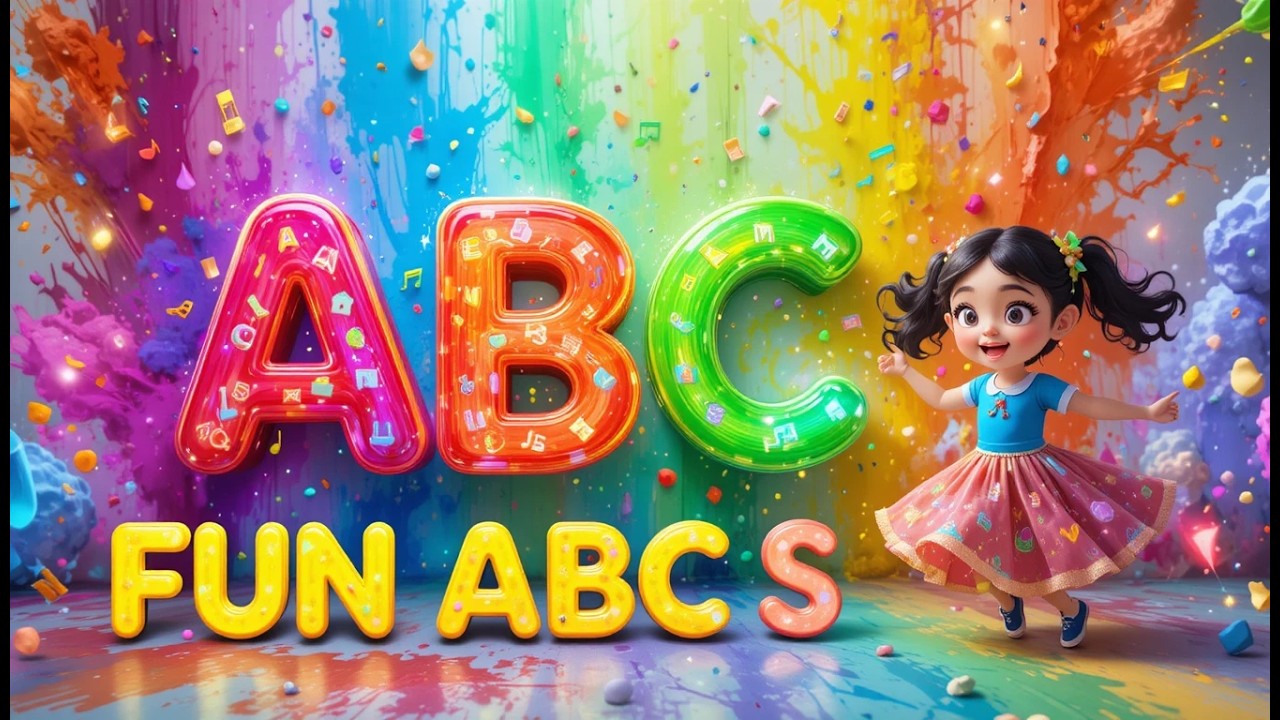 Happy ABC Rainbow Train 🚂 | Alphabet Letters & Color Names for Babies