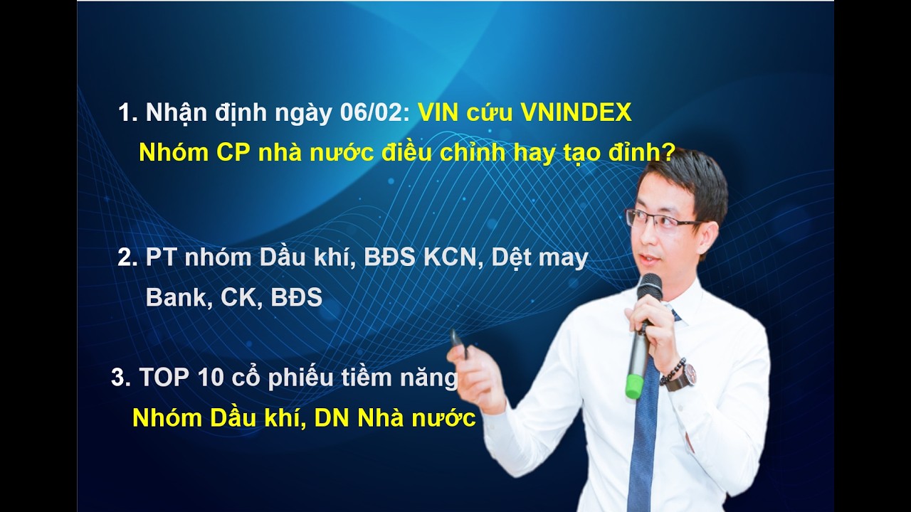 Chứng khoán hàng ngày: Nhận định thị trường ngày 06/02. VIN cứu INDEX.CP NN điều chỉnh hay tạo đỉnh?