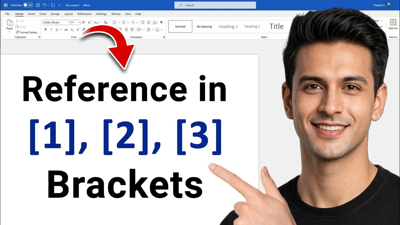How To Include Reference Citation With Square Brackets in MS Word