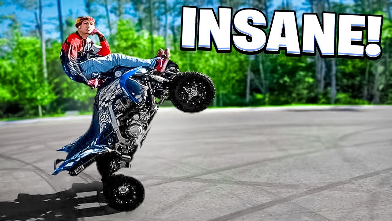 THE MOST INSANE QUAD WHEELIE ! | BRAAP VLOGS