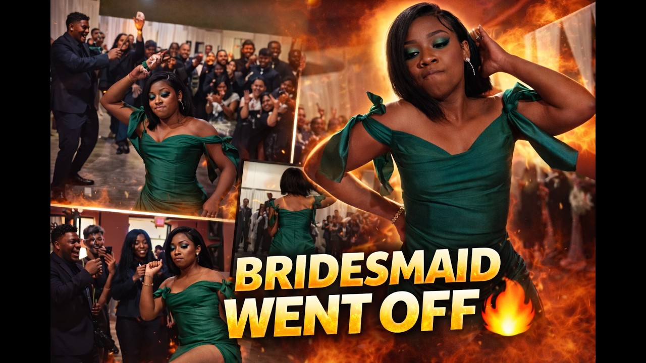 Wipe Me Down Bridesmaid with the Entire Wedding Party.