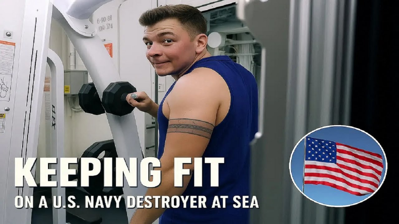 Keeping Fit &bull; On a U.S Navy Destroyer &bull; At Sea