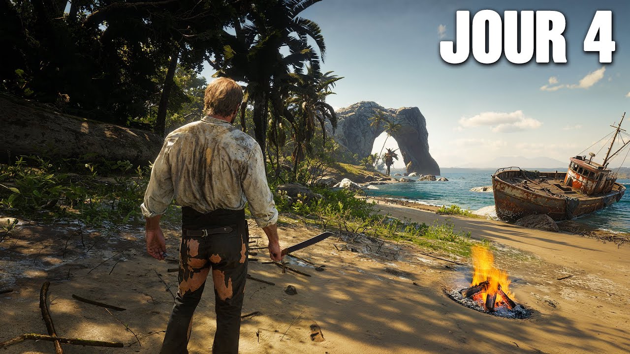 J'ai SURV&Eacute;CU 100 jours sur une &Icirc;LE D&Eacute;SERTE dans Red Dead Redemption 2