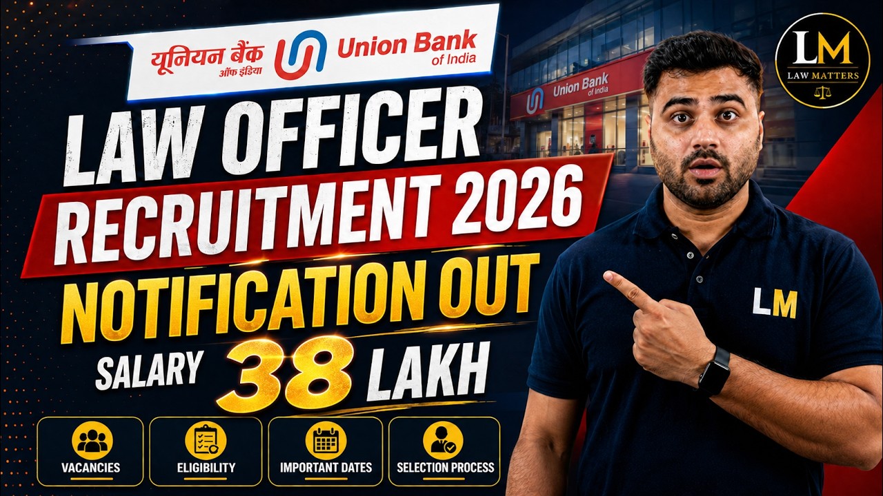 Union Bank Law Officer Recruitment 2026 | Notification Out | Complete Details
