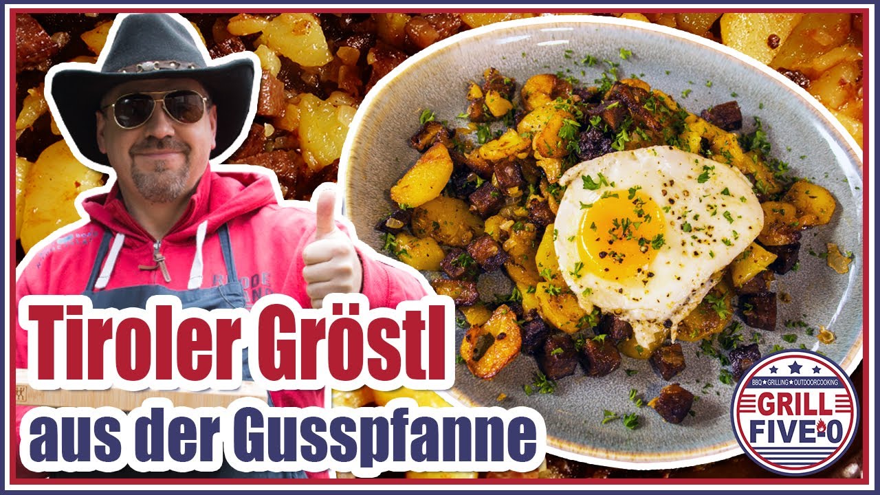 Tiroler Gröstl | einfach, schnell & lecker in der Gusspfanne zubereitet | Bratenreste verwerten 🤠