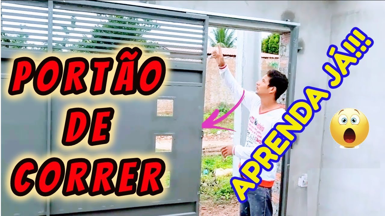PORTÃO de CORRER de GARAGEM | ENSINANDO a colocar RÁPIDO e FÁCIL!