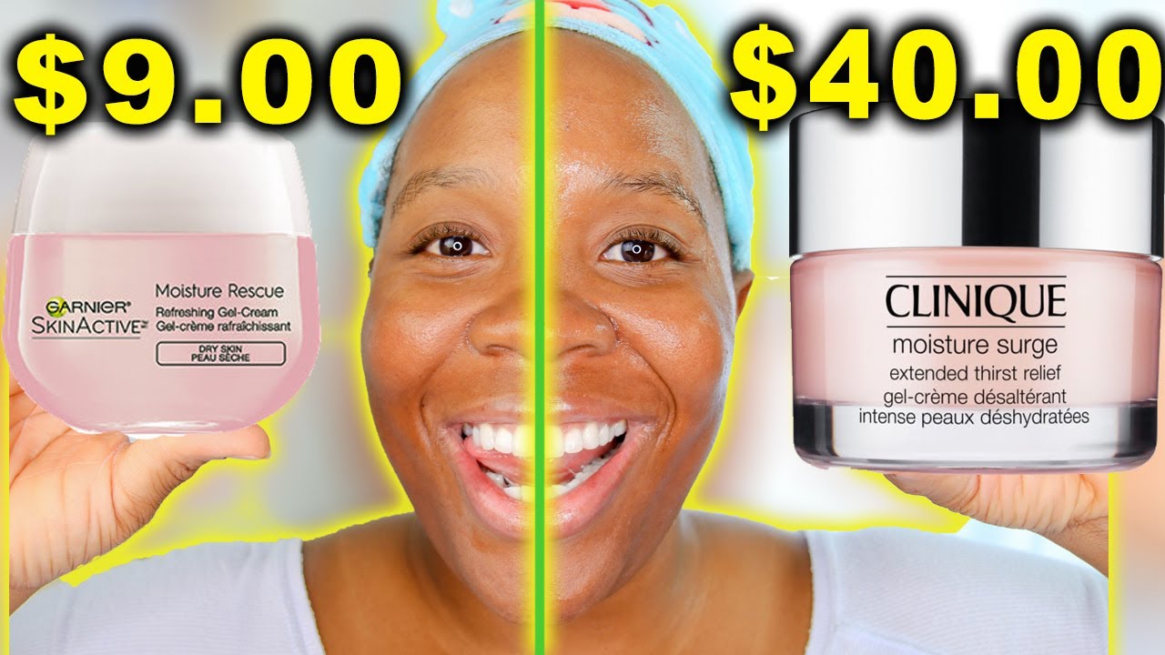 Clinique Moisture Surge vs. GARNIER MOISTURIZER!  Skincare DUPES for High end Products!