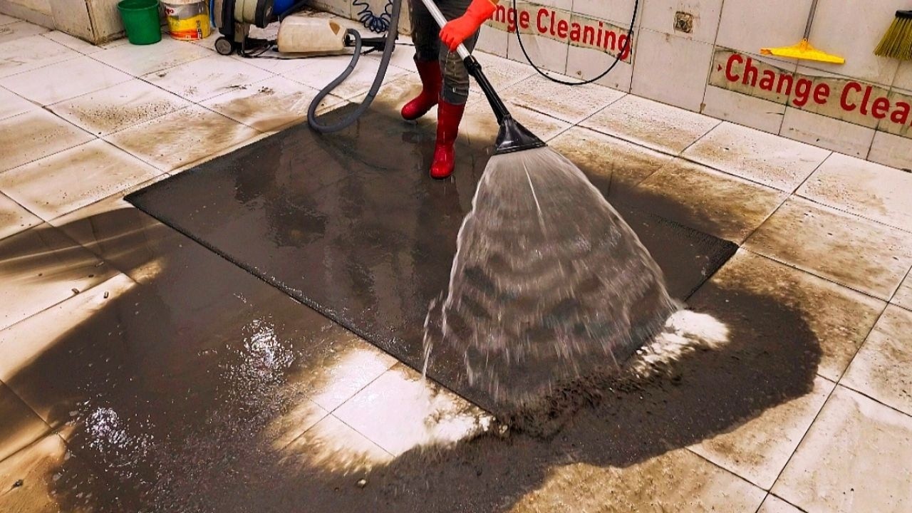The worst dirty flooded carpet cleaning carpet ASMR CLEANING