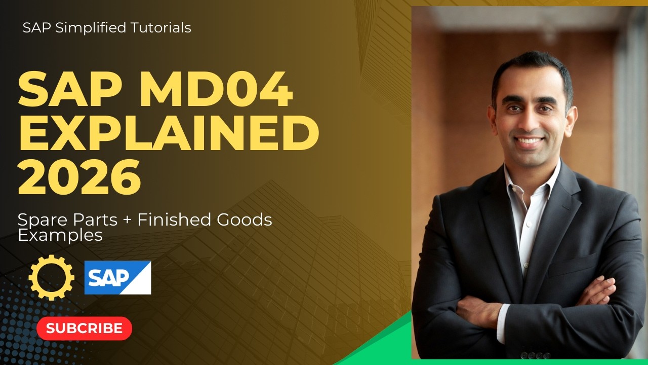 SAP MD04 Tutorial 2026 | Stock/Requirements List Explained with Spare Parts & Finished Good Examples