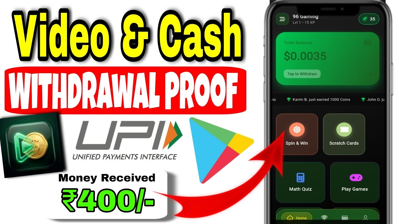 Video & Cash App Withdrawal Proof 🔥🤑 Video And Cash App Real Or Fake 💯🤯 Watch Ads Earn Money 2026