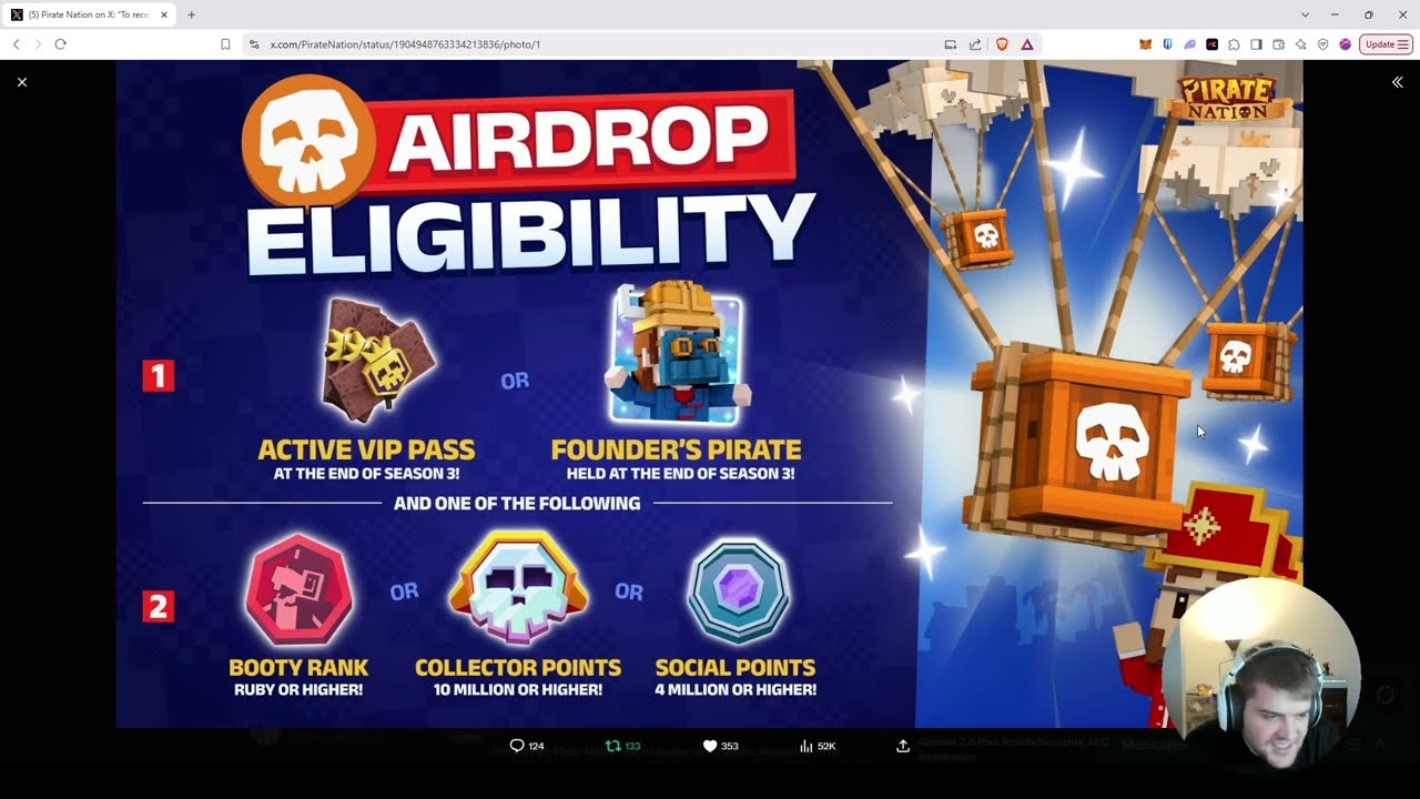 Season 3 of Pirate Nation Airdrop eligibility