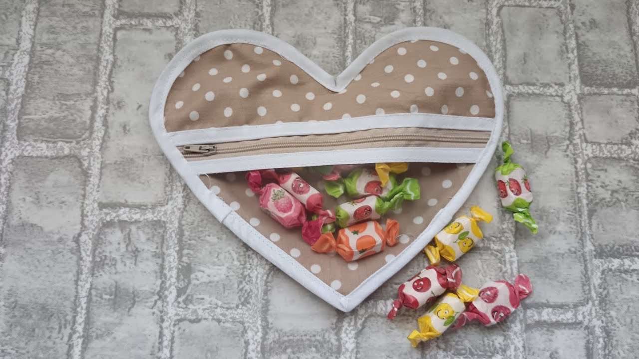 ¡El neceser más lindo del mundo! ❤️ Tutorial Estuche de Corazón Paso a Paso