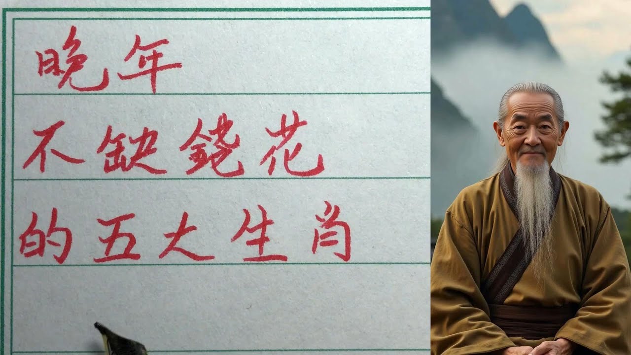 老人言：晚年不缺錢花的五大生肖｜越老越安穩，後半生底氣十足 #手写 #中国书法 #中国語 #毛笔字 #书法 #毛笔字練習 #老人言 #中國書法 #老人 #傳統文化
