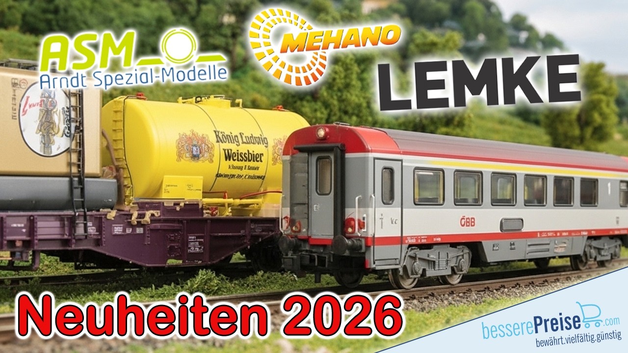 Lemke Collection, Mehano und ASM Modellbahn Neuheiten 2026 | Spur N, H0 und TT