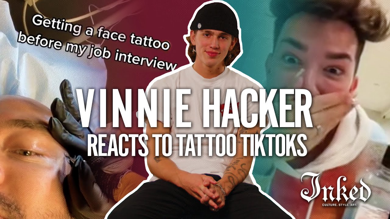 'That Looks Dangerous!' Vinnie Hacker Reacts to Crazy Tattoo TikToks
