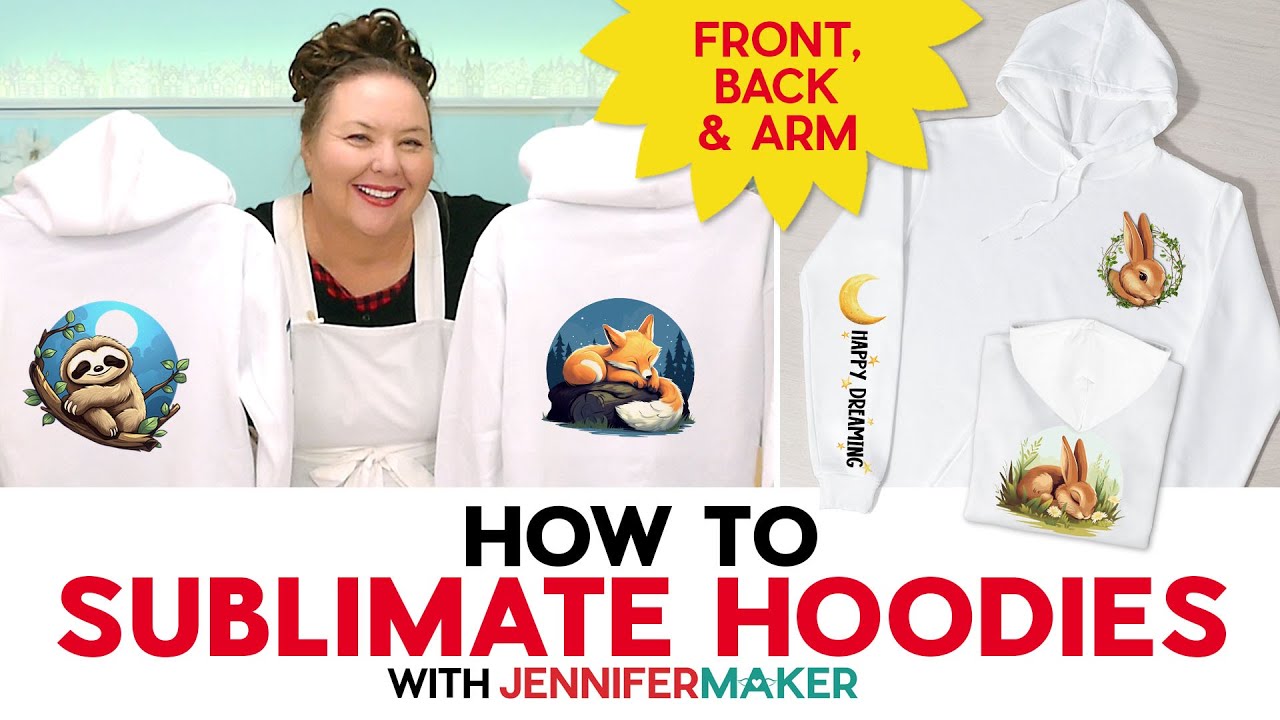 How To Sublimate A Hoodie: Back, Front, And Sleeves With Free Designs!