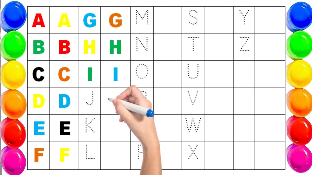 A to Z phonics writing practice ! Alphabetical songs for kindergarten ! Alphabets pronunciation !