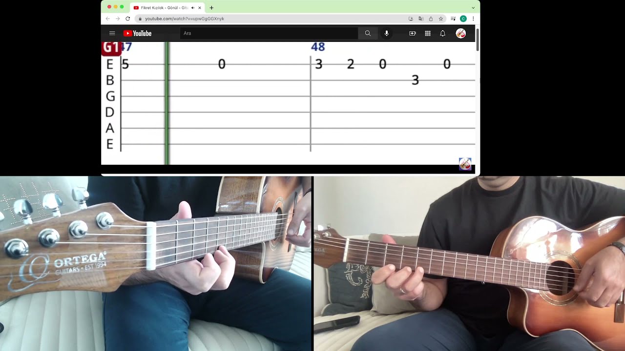 Fikret Kızılok - Gönül - Uygulamalı Solo Gitar Tab - Gitar Dersi