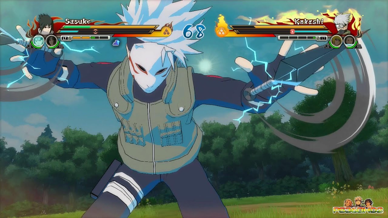 Naruto Ultimate Ninja Storm Revolution - Masked Sasuke vs Masked Kakashi (Accessory Battle)