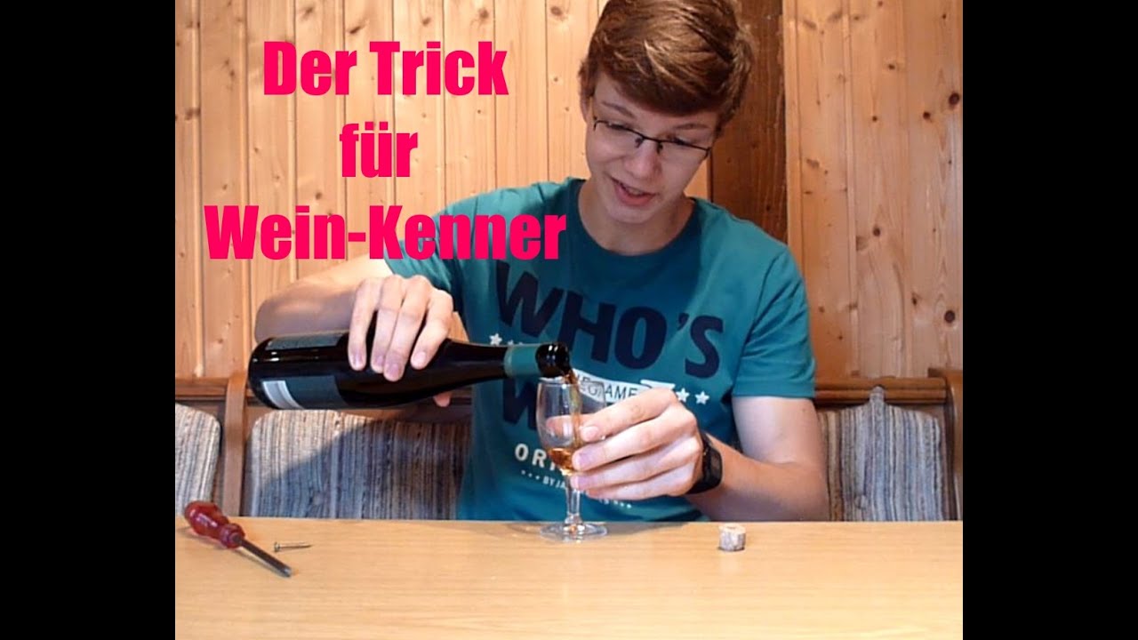 Weinflasche in unter 1 Minute entkorken und wieder bekorken [Mit Schraube + Schraubenzieher]