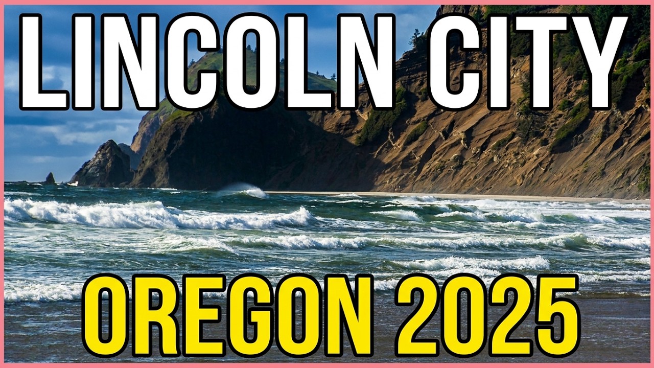 Lincoln City, Oregon USA 2025  You Are There! Coast Tourist Beaches Pacific Ocean Short Walking Tour