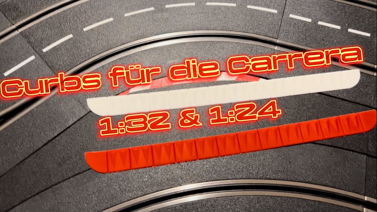 Curbs für die Carrera Digital 1:32 & 1:24 RAS Flex Curbs  Bahngestaltung Absperrung und Bande