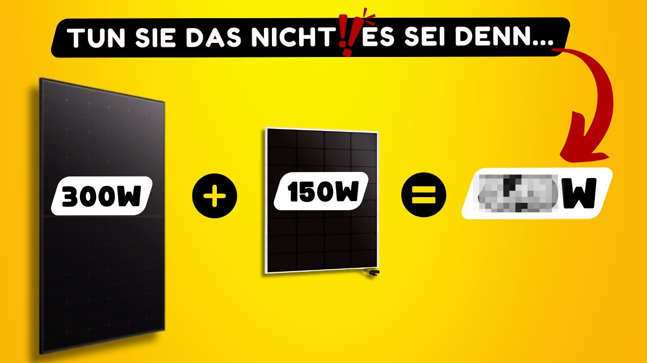 Wie verbindet man 2 Solarpanels mit unterschiedlicher Leistung?