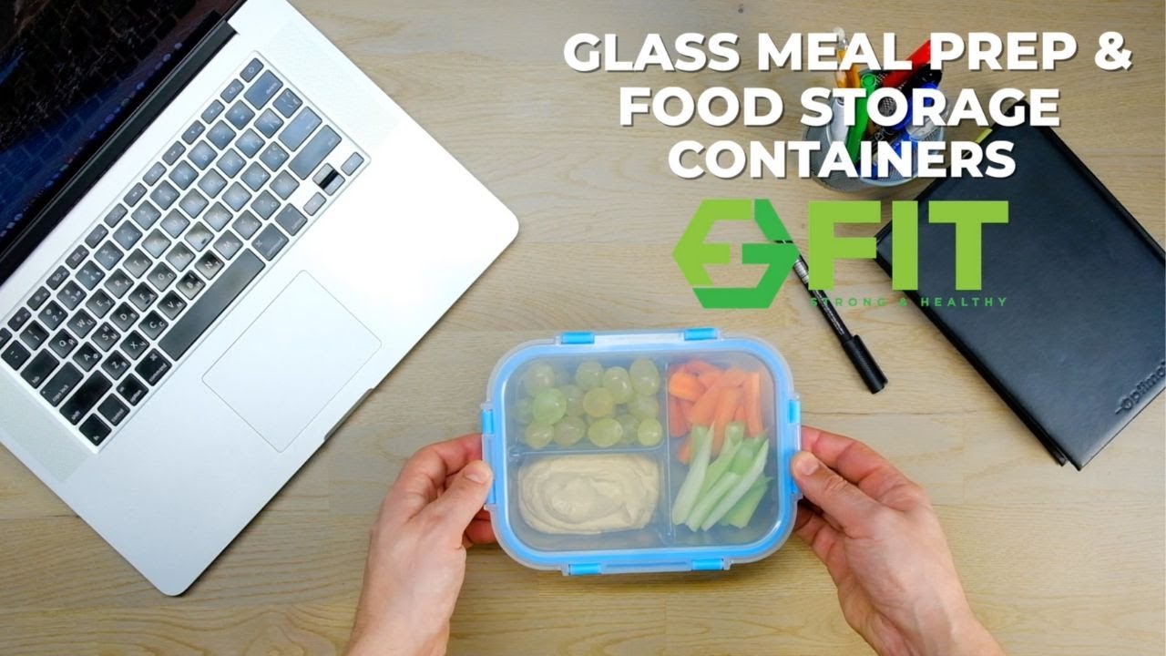 GLASS MEAL PREP & FOOD STORAGE CONTAINERS By FIT STRONG & HEALTHY