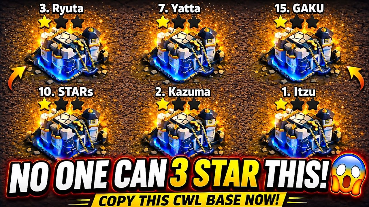 TH18 CWL BASE ( 99% 1 star star) WORKING TH18 NEW ANTI 3 STAR BEST TH18 BASE LINK | TH18 BEST CWL