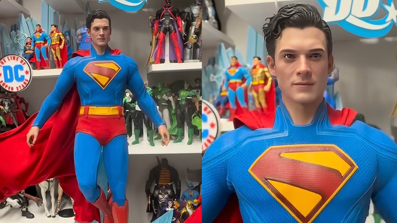 New Hot Toys Superman Movie with Krypto action figures in hand images by Asoka the geek 