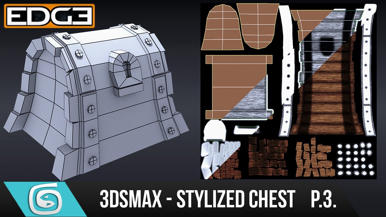3Ds Max Tutorial for Beginners - How to create a Stylized Chest - UVW Unwrapping [Part 3]