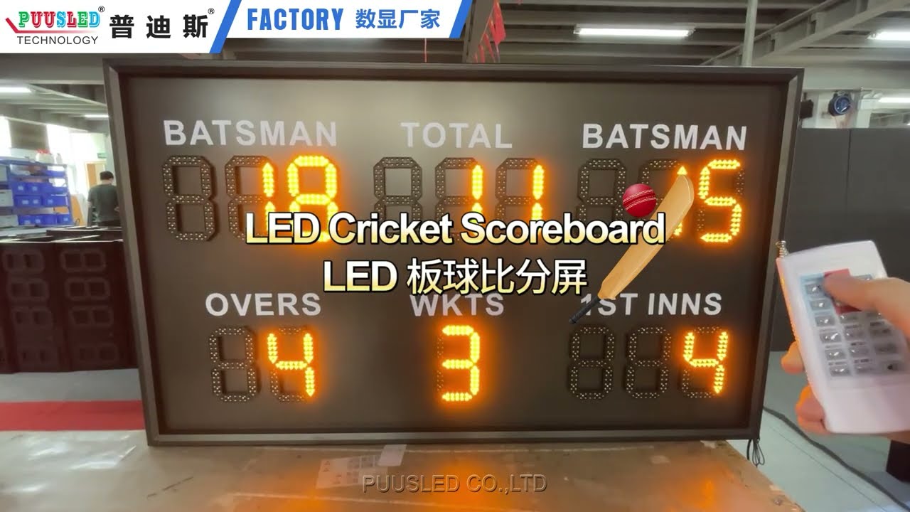 PUUSLED LED cricket scoreboard with RF remote control Level up your cricket matches!