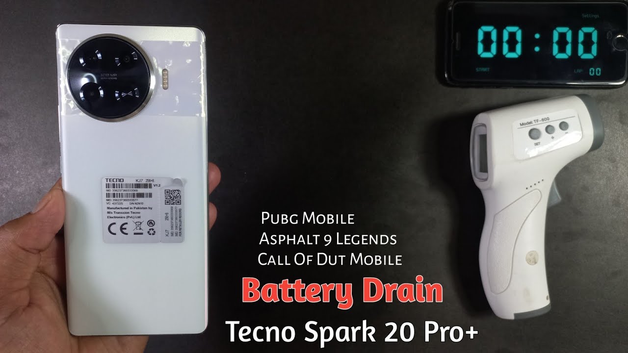 Tecno Spark 20 Pro+ | Battery Drain Test | 5000Mah Battery | Heating Test