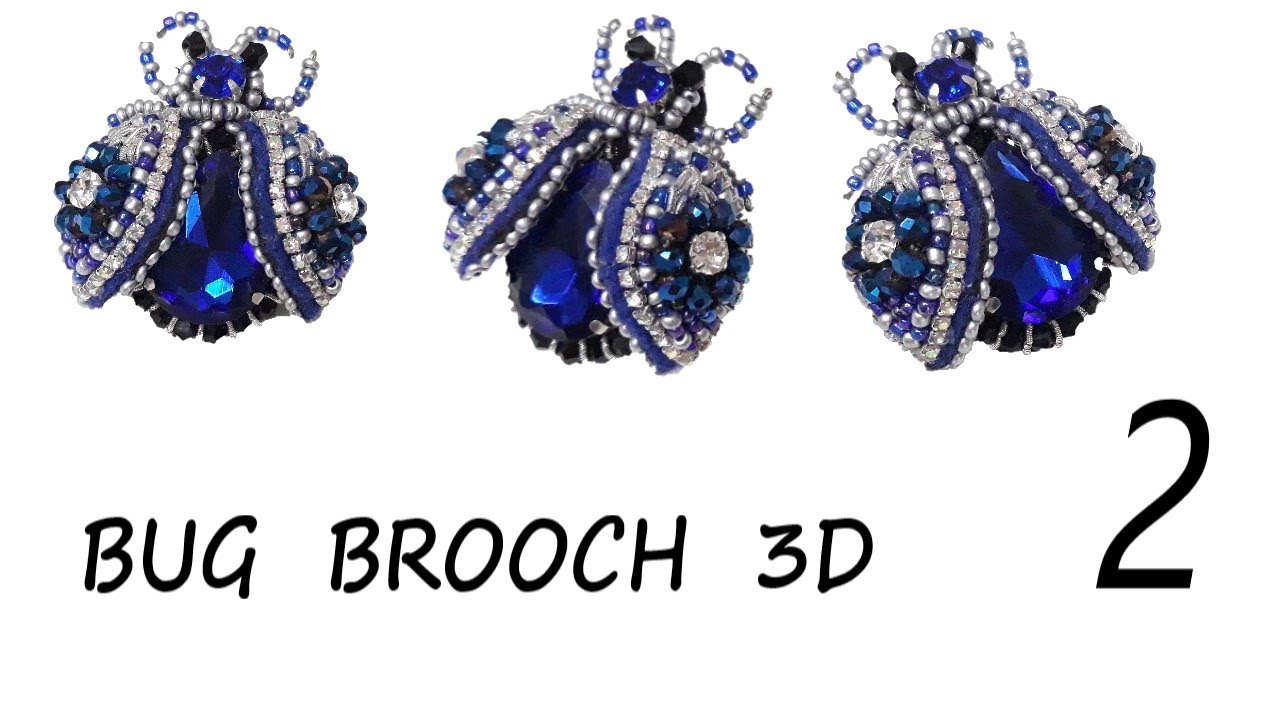 MAKE A BEADED BUG BROOCH 3D-2. BÖCEK 3D BROŞ NASIL YAPILIR.