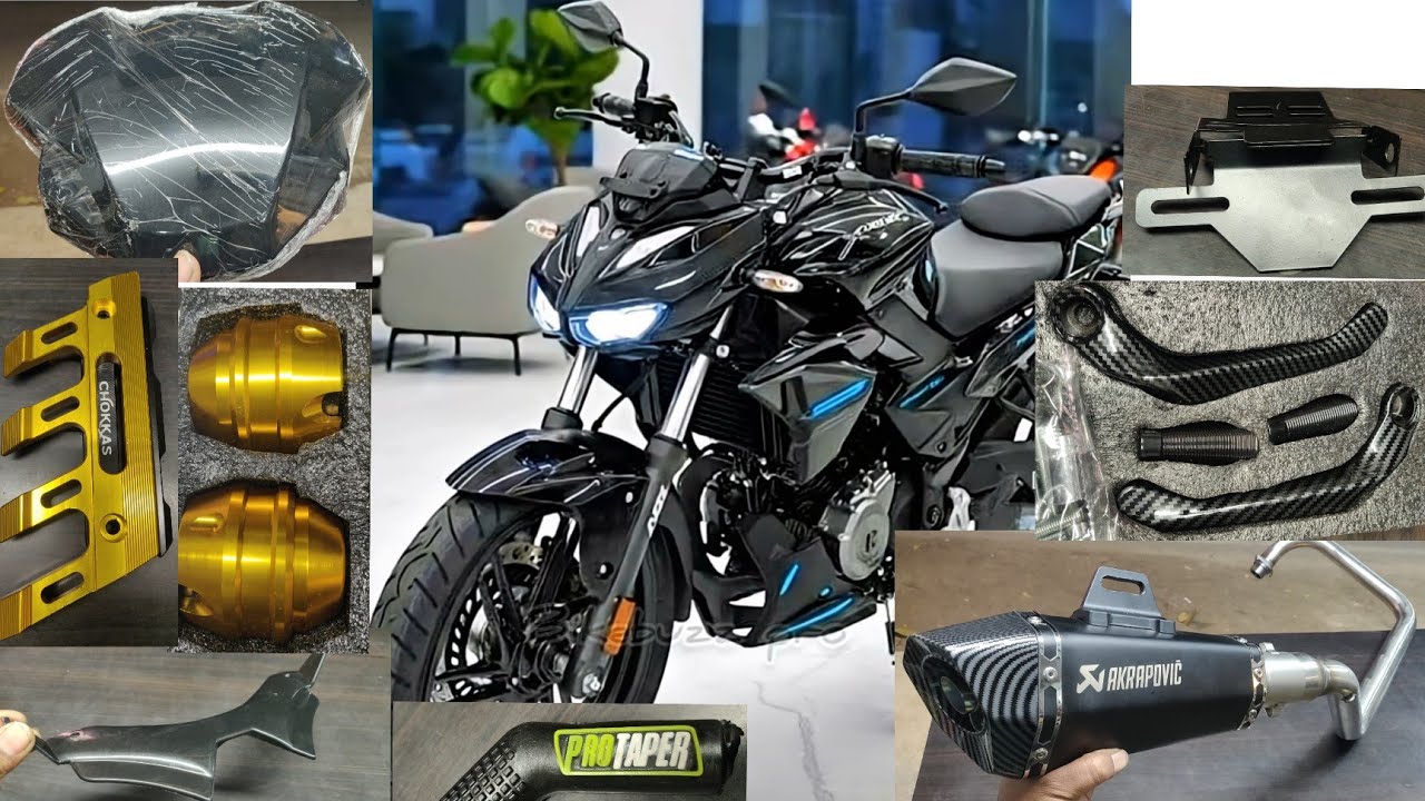 Hero Xtreme 125r new top Accessories| exhaust|band pipe| windshield 