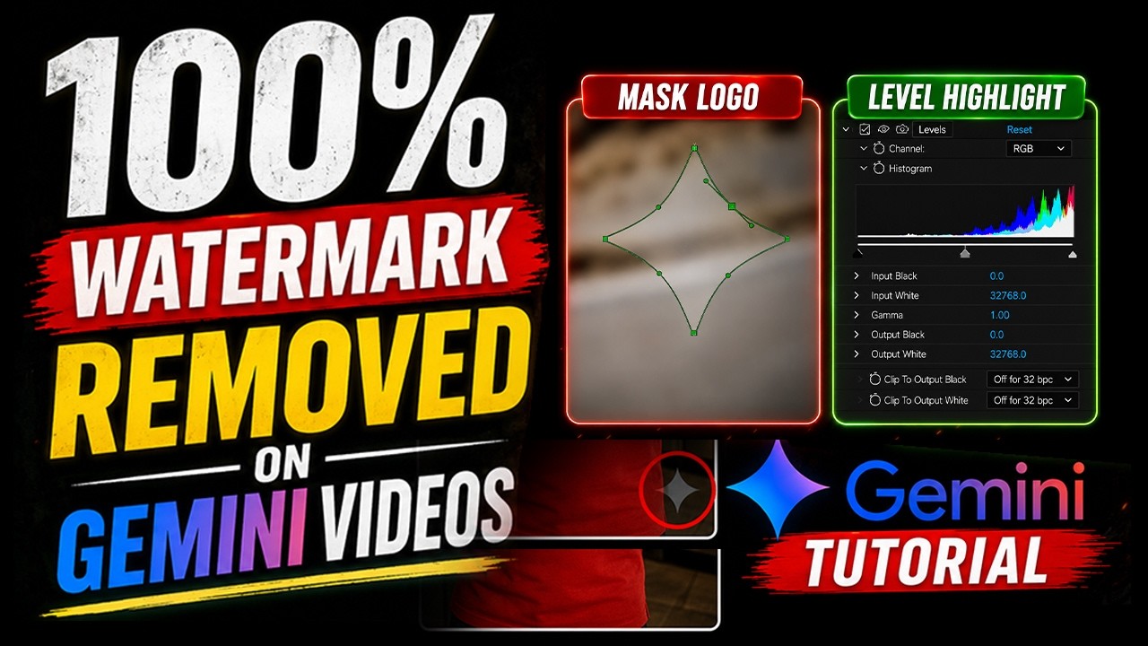 How to Remove Watermark from Gemini Videos 100% (After Effects & Premiere Pro Tutorial)
