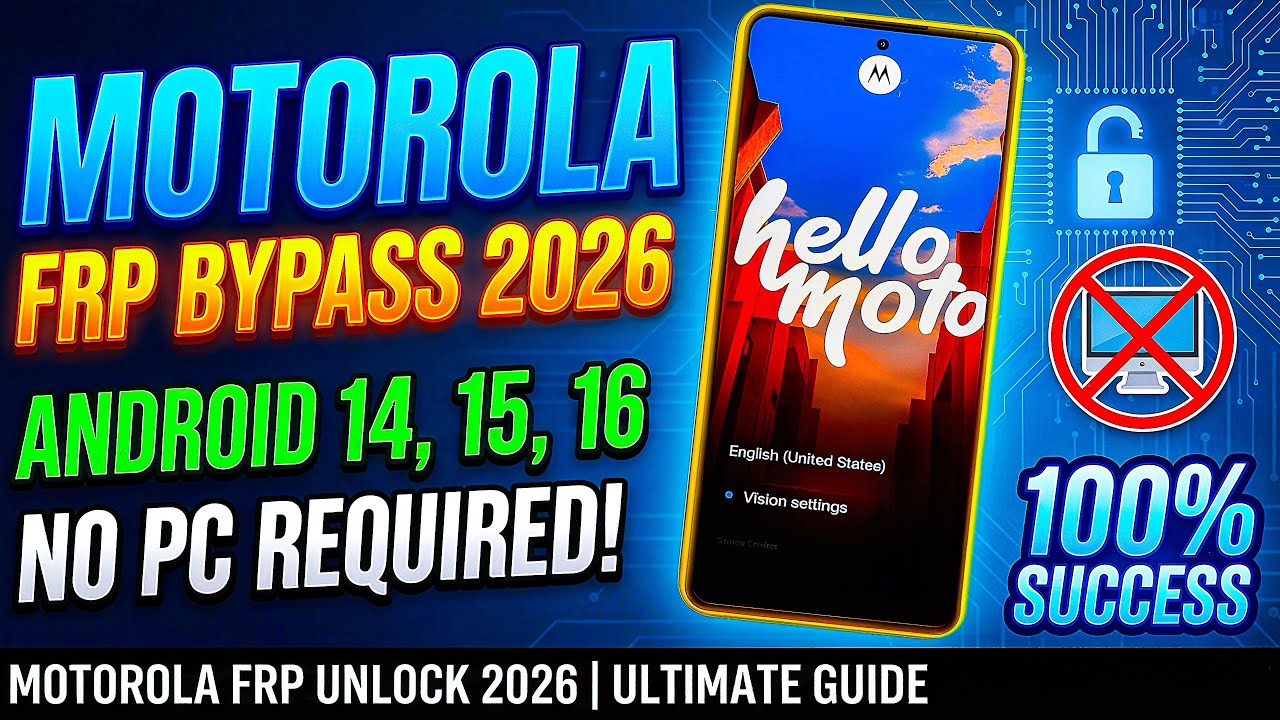 WITHOUT PC | All Motorola FRP Bypass 2026 🔓Remove Google Account | Android 14 • 15 • 16