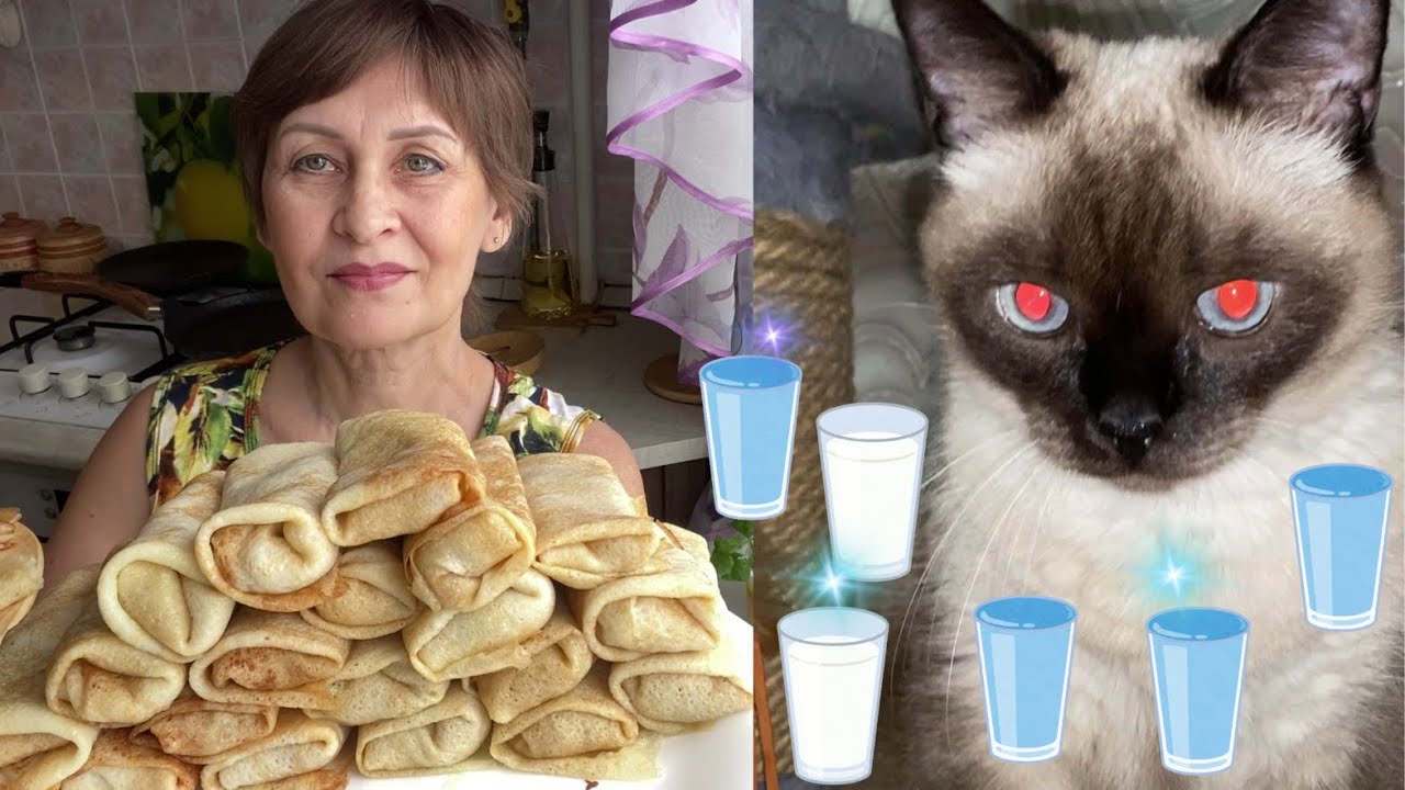 🥞 Блины 6 стаканов, только этого мало. Блины с яблочно-банановой начинкой.