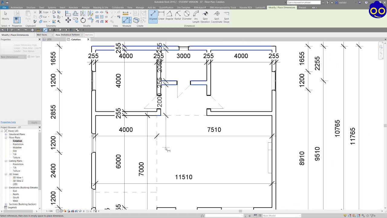 Revit 2019 Tutorials Français: Le #Nécessaire 18/Cotation & etiquétage