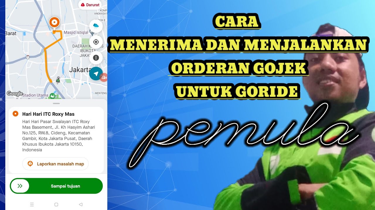 cara menerima dan menjalankan orderan goride di gopartner
