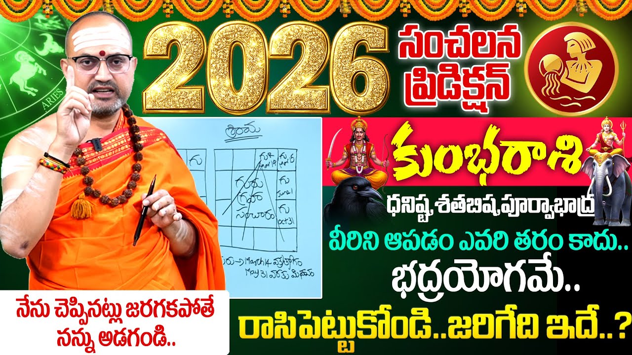 2026 - 2027🔥Kumba Rashi (Aquarius) Phalalu |🕉️కుంభరాశి ఫలాలు | Nandhibatla 2026 Predection | Its UTV