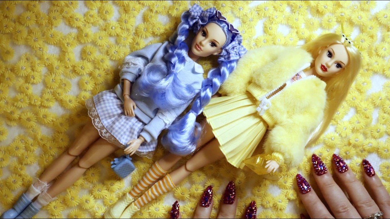 ASMR Tingly Dolls Unboxing 🎀 Defa Lucy Love Collection Yellow & Blue